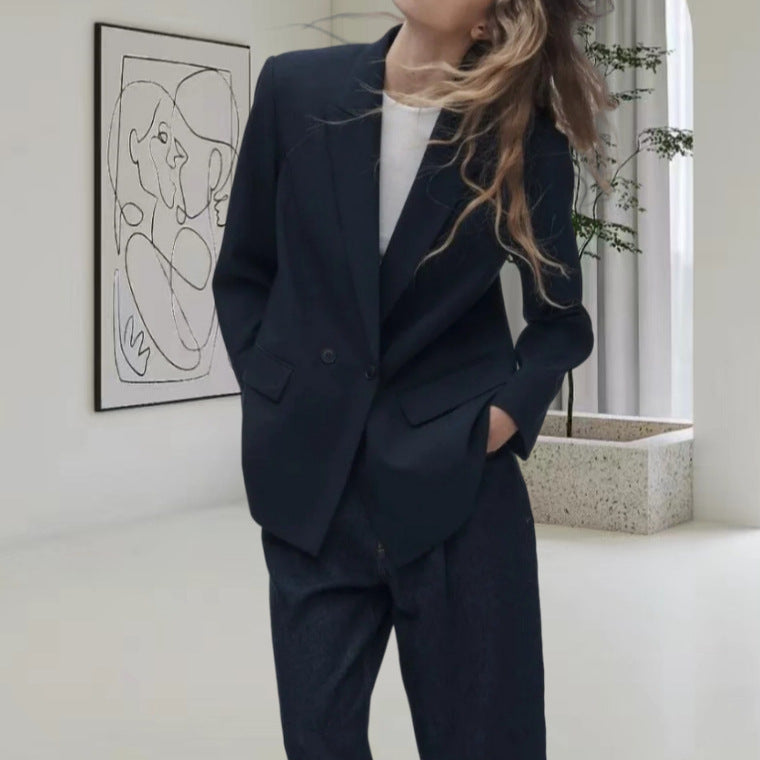 Women's Casual Double-Breasted Blazer