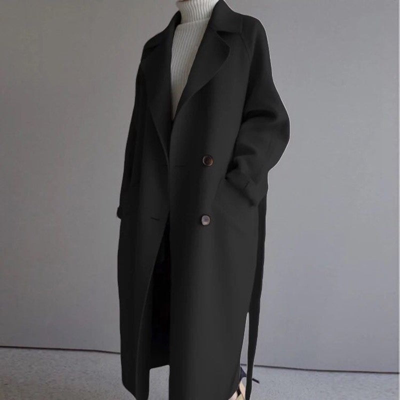 Women's Cashmere Coat with Lapel