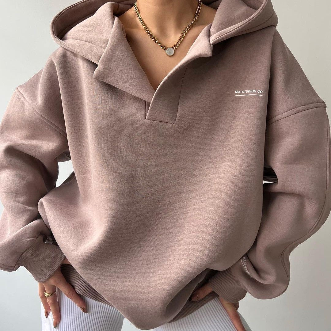 Basic Long Sleeve Hoodie Sweater