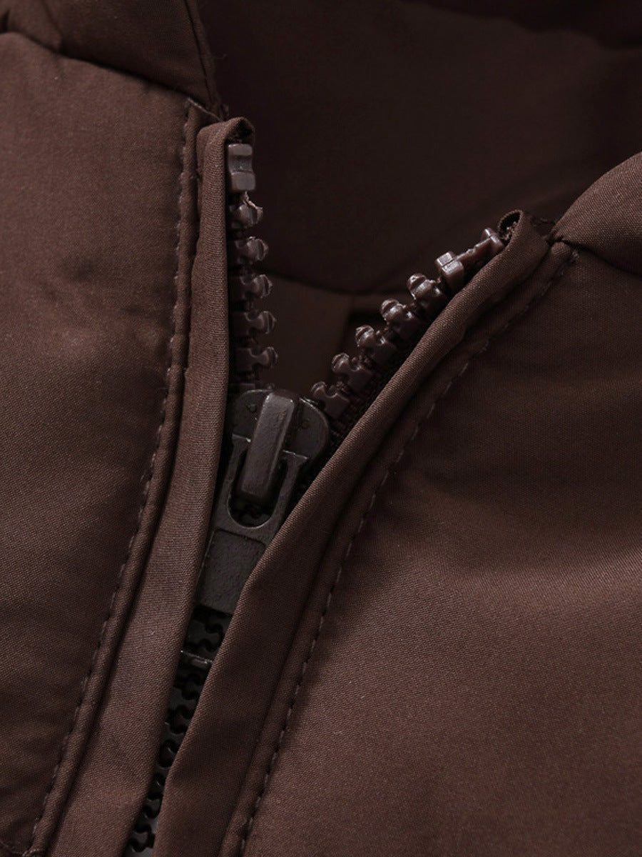 Women's Short Zipper Coat - Winter Fashion