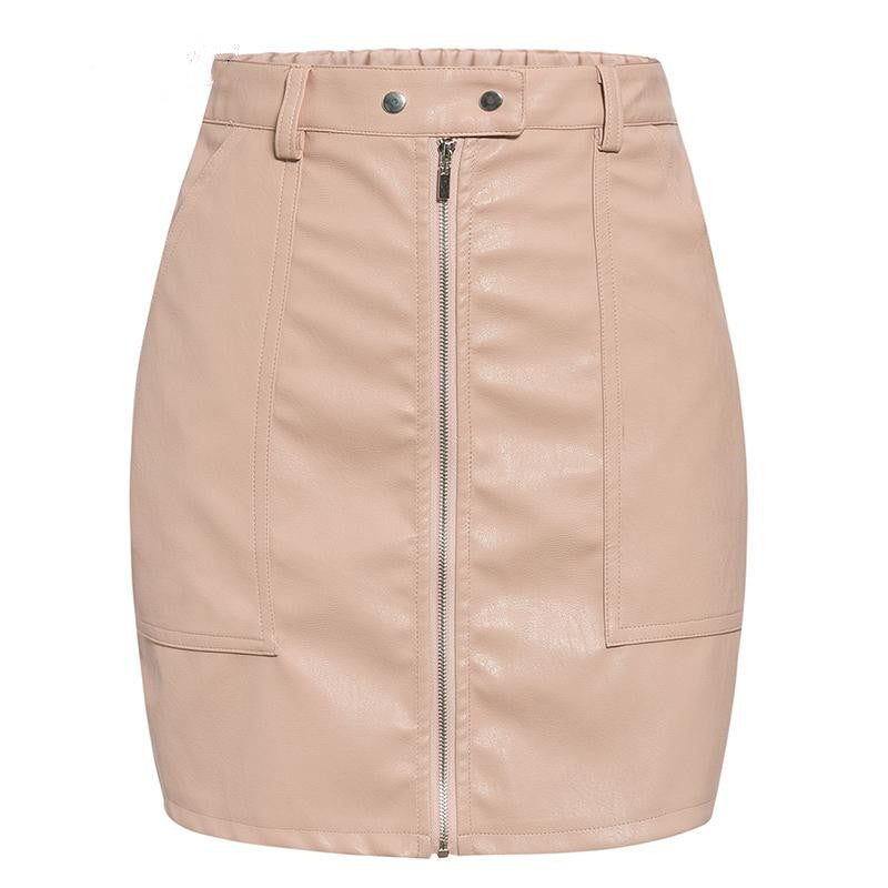 Women's Short Leather Skirt