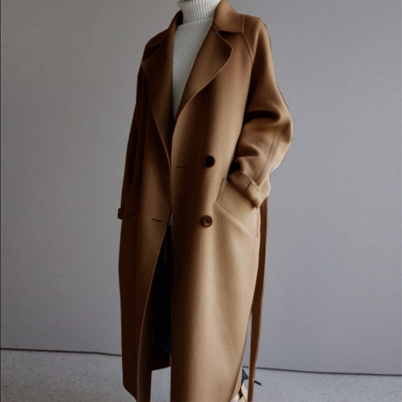 Women's Cashmere Coat with Lapel