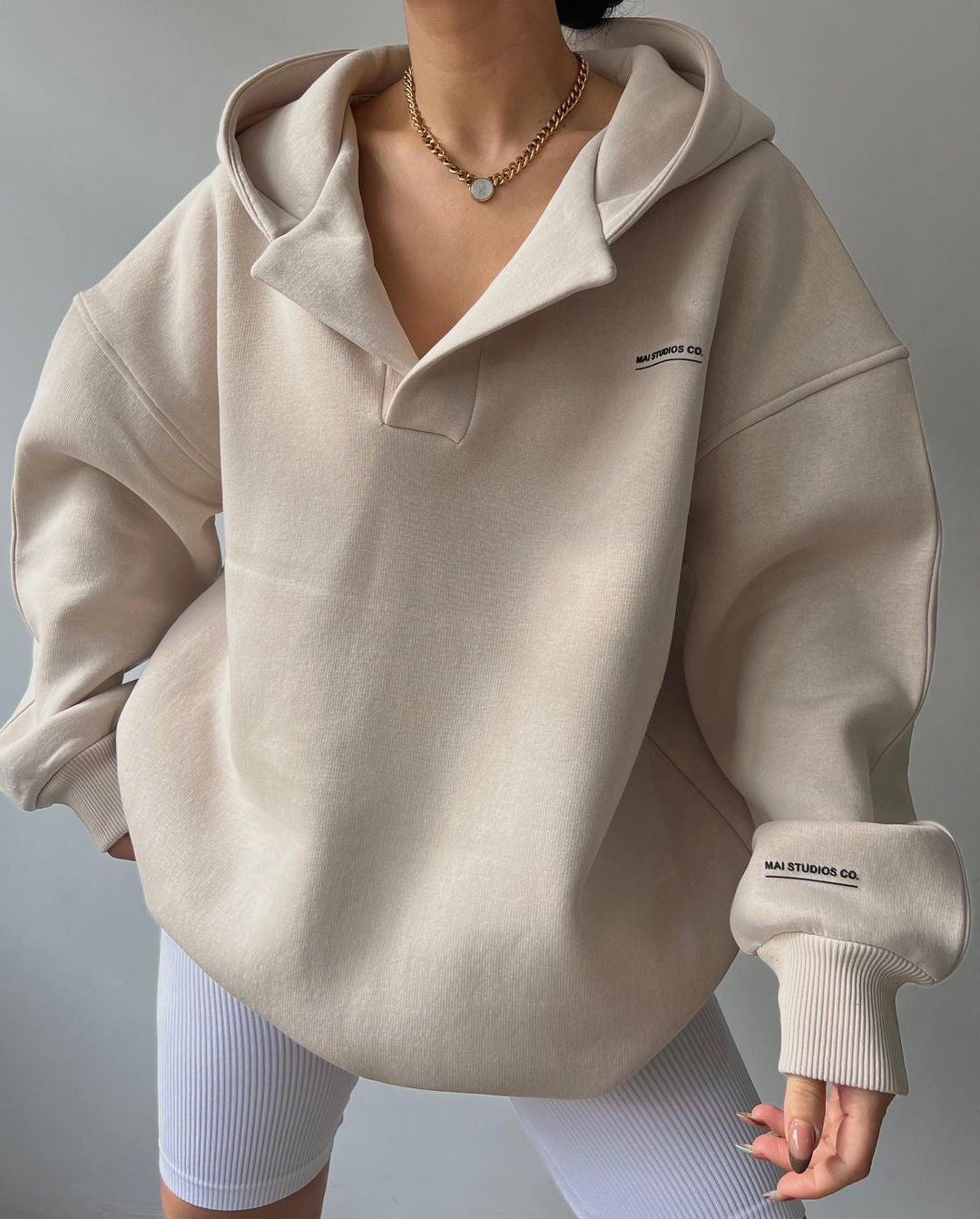 Basic Long Sleeve Hoodie Sweater