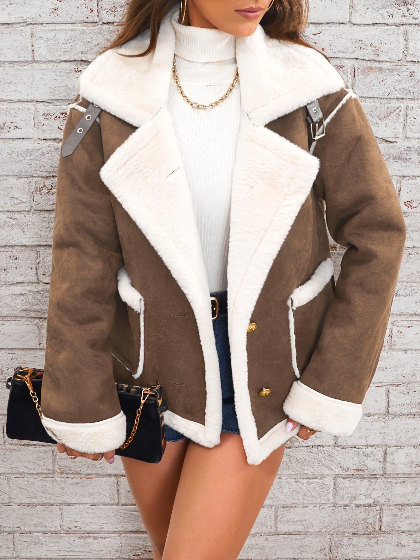 Women's Polo Collar Jacket - Cozy & Stylish
