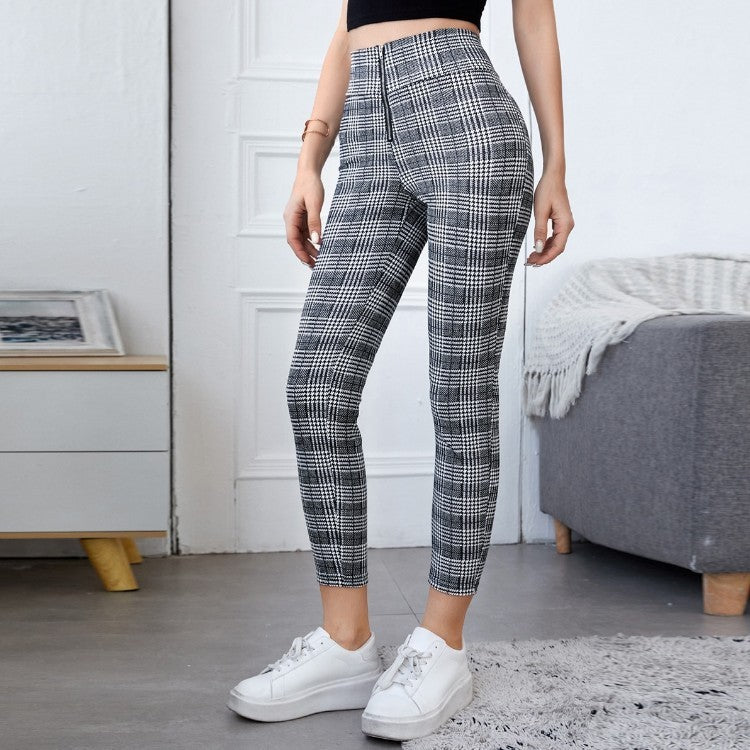 Checkered Print Leggings