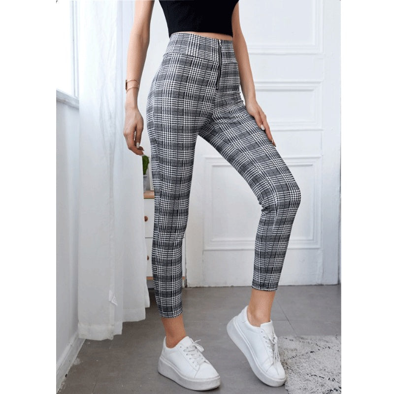 Checkered Print Leggings