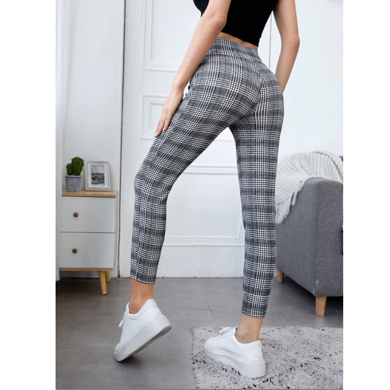 Checkered Print Leggings