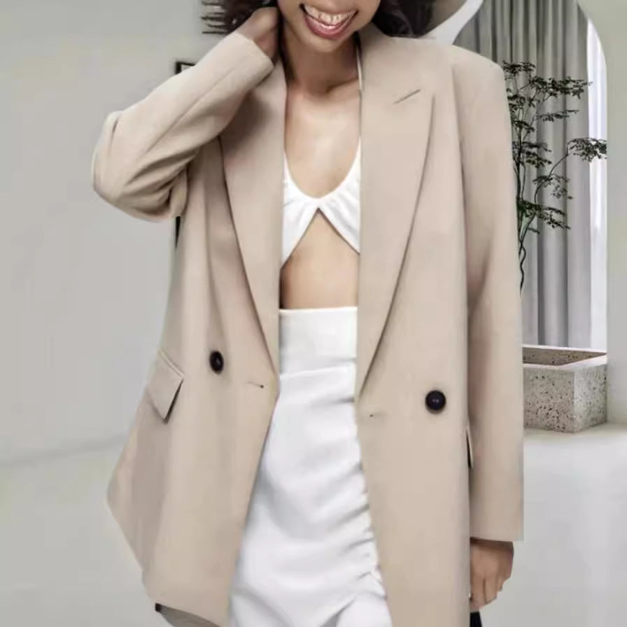 Women's Casual Double-Breasted Blazer