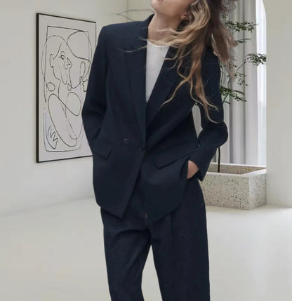 Women's Casual Double-Breasted Blazer