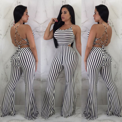 Striped Slim Fit Jumpsuit