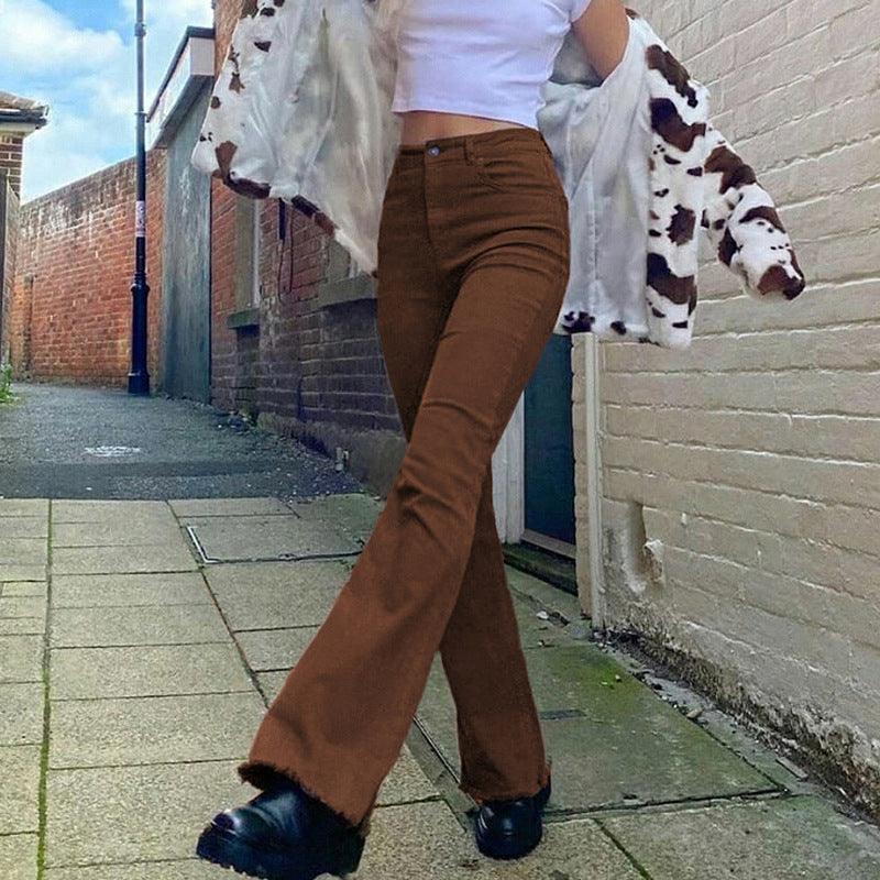 High-Waisted Retro British-Style Jeans