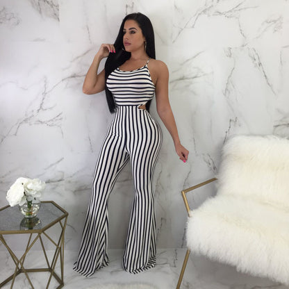 Striped Slim Fit Jumpsuit