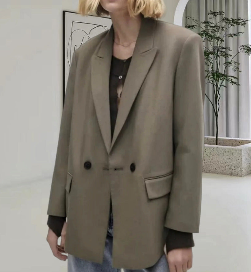 Women's Casual Double-Breasted Blazer