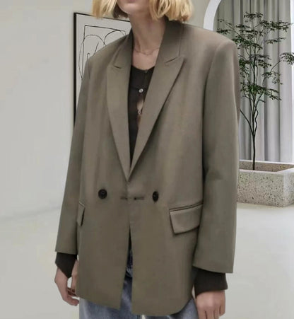 Women's Casual Double-Breasted Blazer