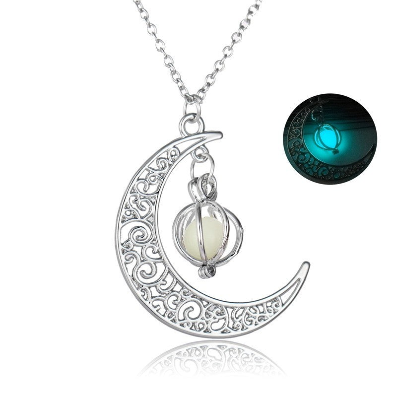 Bright Natural Moon Necklace