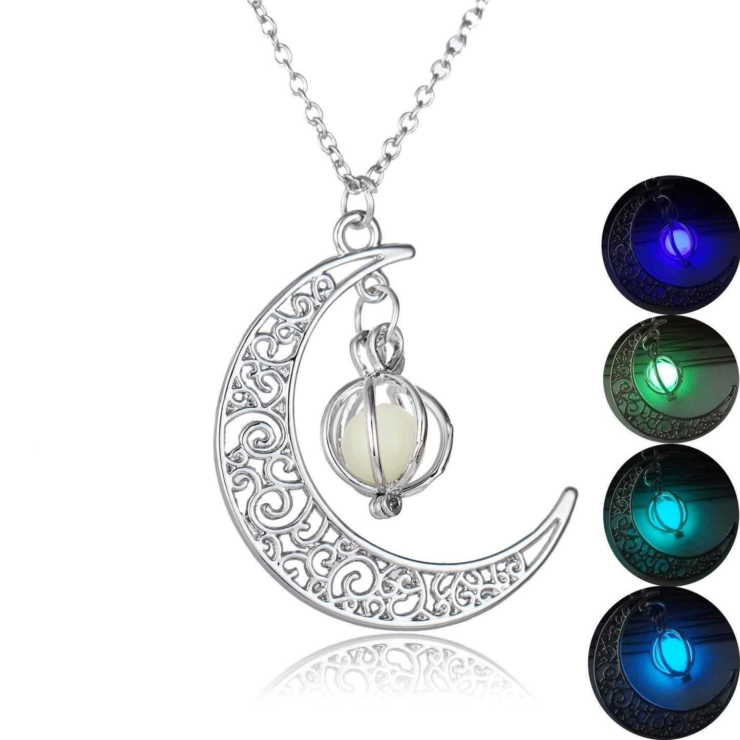 Bright Natural Moon Necklace
