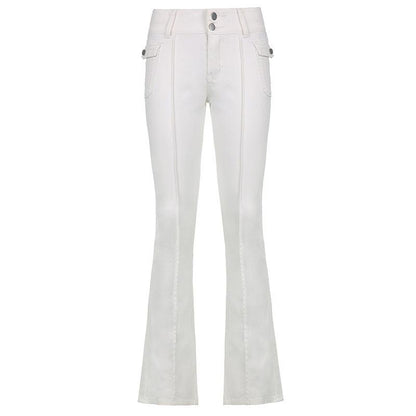 Low-Rise Slim-Fit Casual Trousers