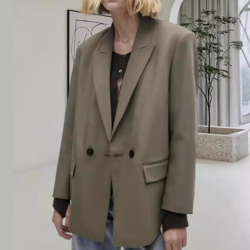 Women's Casual Double-Breasted Blazer
